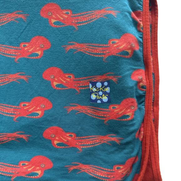 Kickee Pants Bamboo Oasis Octopus Toddler Blanket - Picture 2 of 5